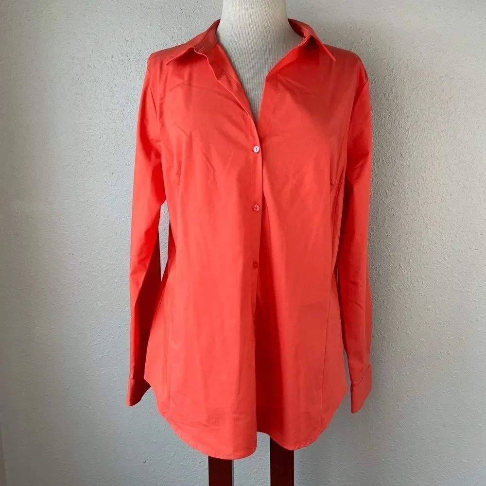 NWOT Worthington Orange Button Down Shirt Size 16